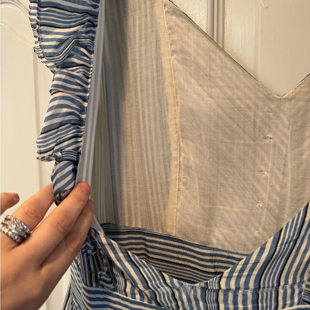 Carolina K Blue Striped Maxi Dress - Picture 6 of 9